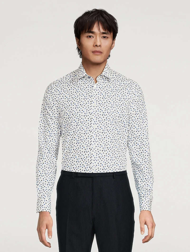 Tailored-Fit Shirt Dotted Print