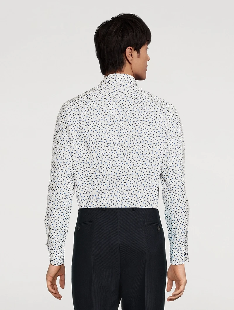 Tailored-Fit Shirt Dotted Print