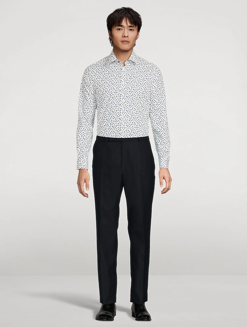 Tailored-Fit Shirt Dotted Print