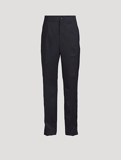 Wool Gabardine Tailored Trousers