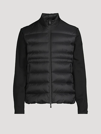 Mixed-Media Down Jacket