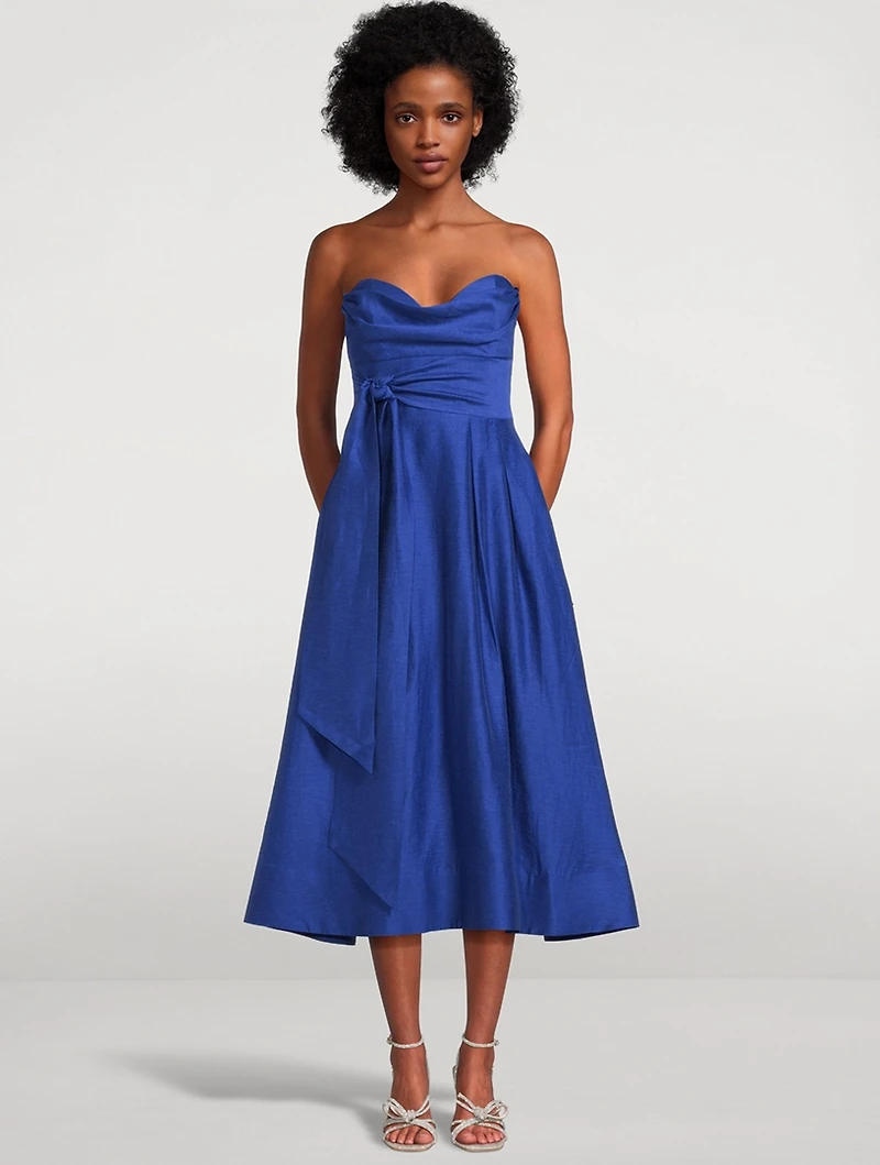 Cera Strapless Midi Dress