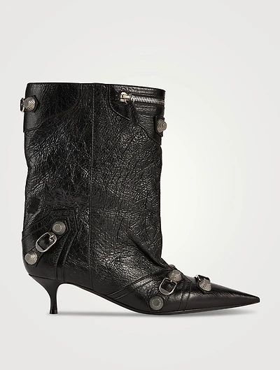Cagole Wide Leather Ankle Boots