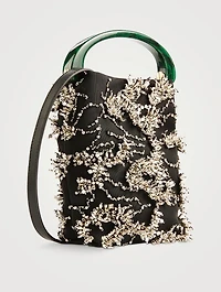 Beaded Leather Clutch