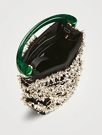 Beaded Leather Clutch