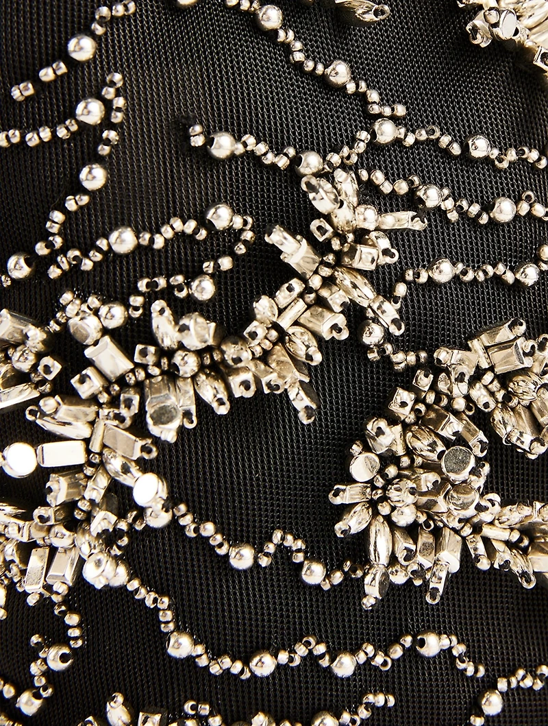 Beaded Leather Clutch