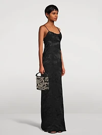 Beaded Leather Clutch