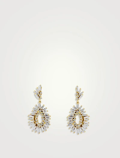 18K Gold Classic Mini Teardrop Diamond Earrings