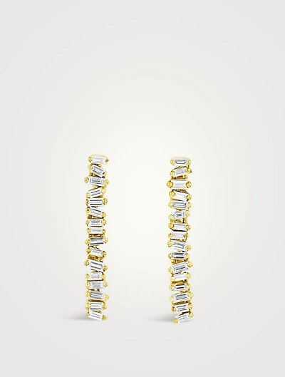18K Gold Classic Diamond Savannah Mini Drop Earrings