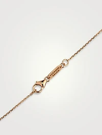14K Rose Gold Bold Small Ruby Heart Pendant Necklace With Diamonds
