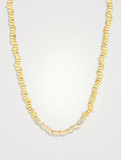 18K Gold Golden Age Diamond Tennis Necklace