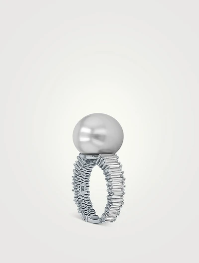 One Of A Kind 18K White Gold White Pearl Ring