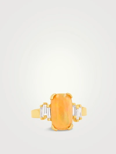 One Of A Kind 18K Gold Opal Ring