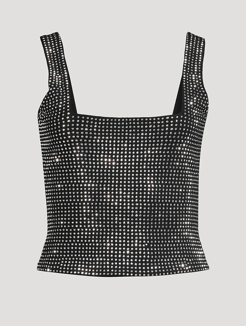 Crystal-Embellished Tank Top