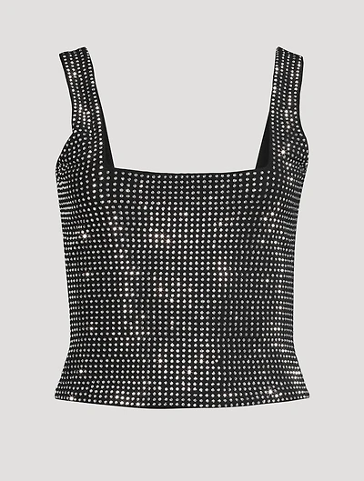 Crystal-Embellished Tank Top