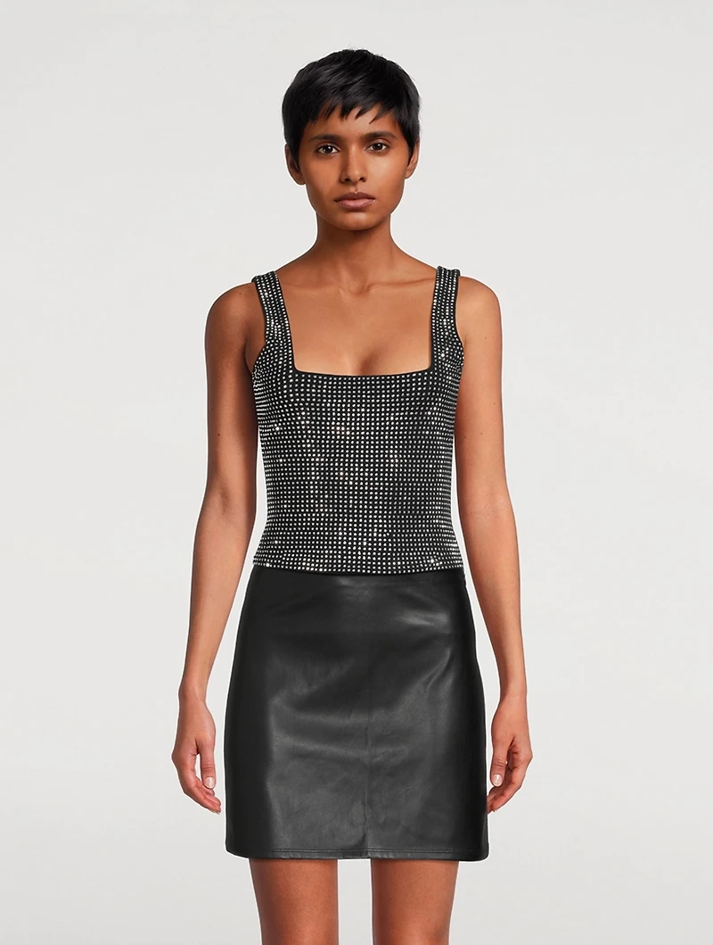 Crystal-Embellished Tank Top