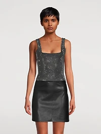 Crystal-Embellished Tank Top