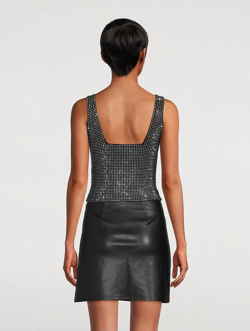 Crystal-Embellished Tank Top
