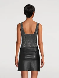 Crystal-Embellished Tank Top