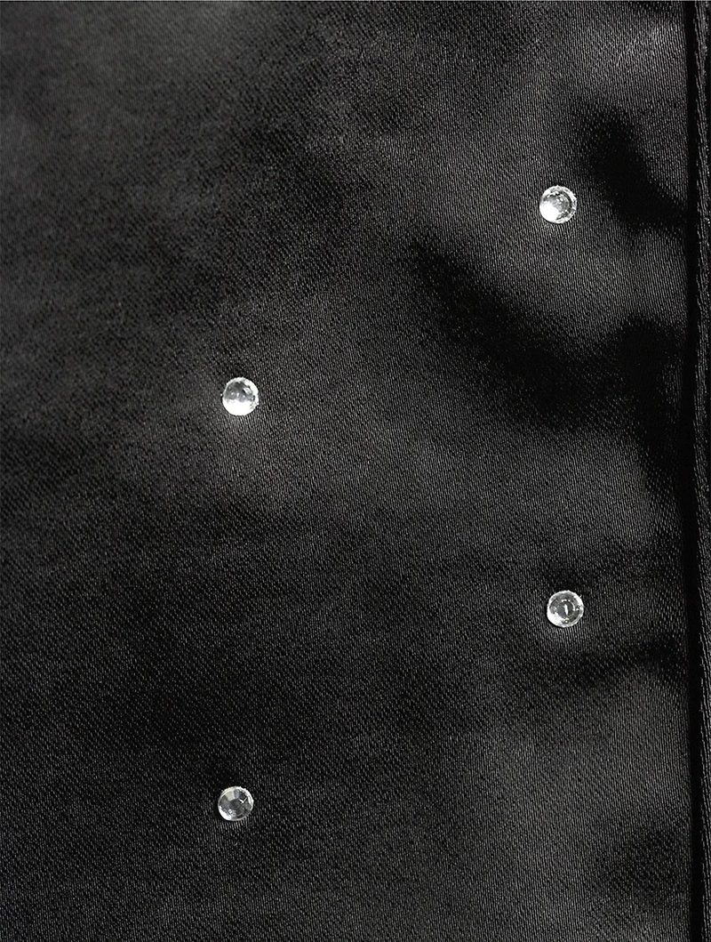 Crystal-Embellished Satin Shirt