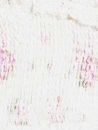 Siona Smocked Mini Dress Floral Print