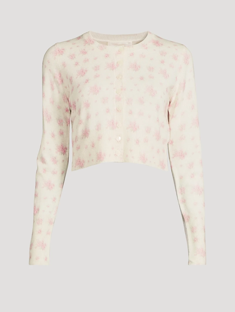 Adeanne Wool Sweater Floral Print