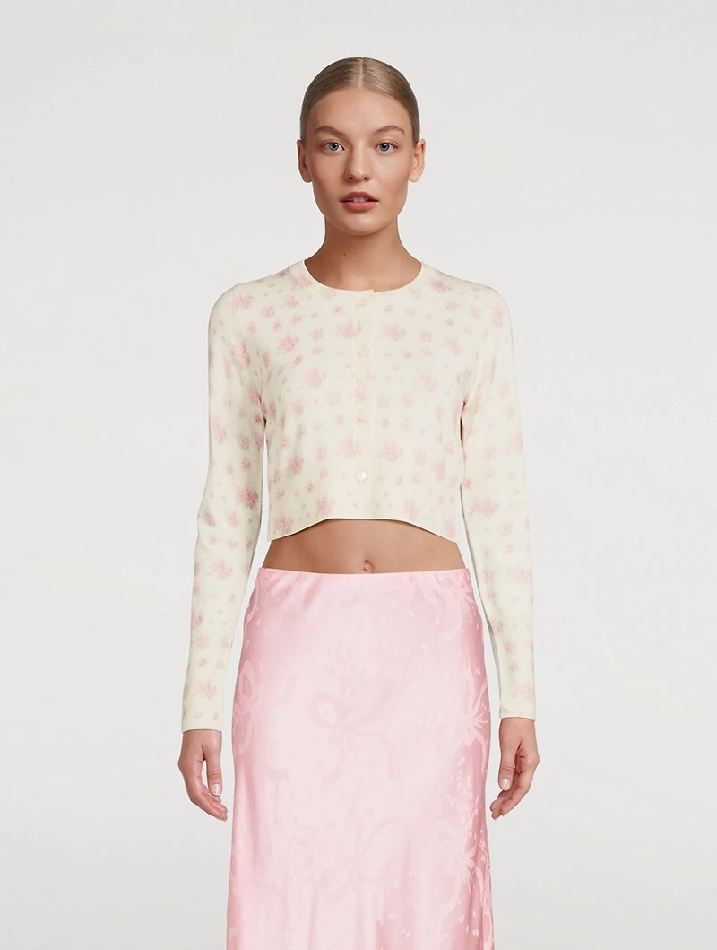 Adeanne Wool Sweater Floral Print
