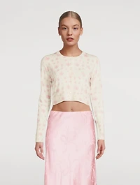 Adeanne Wool Sweater Floral Print