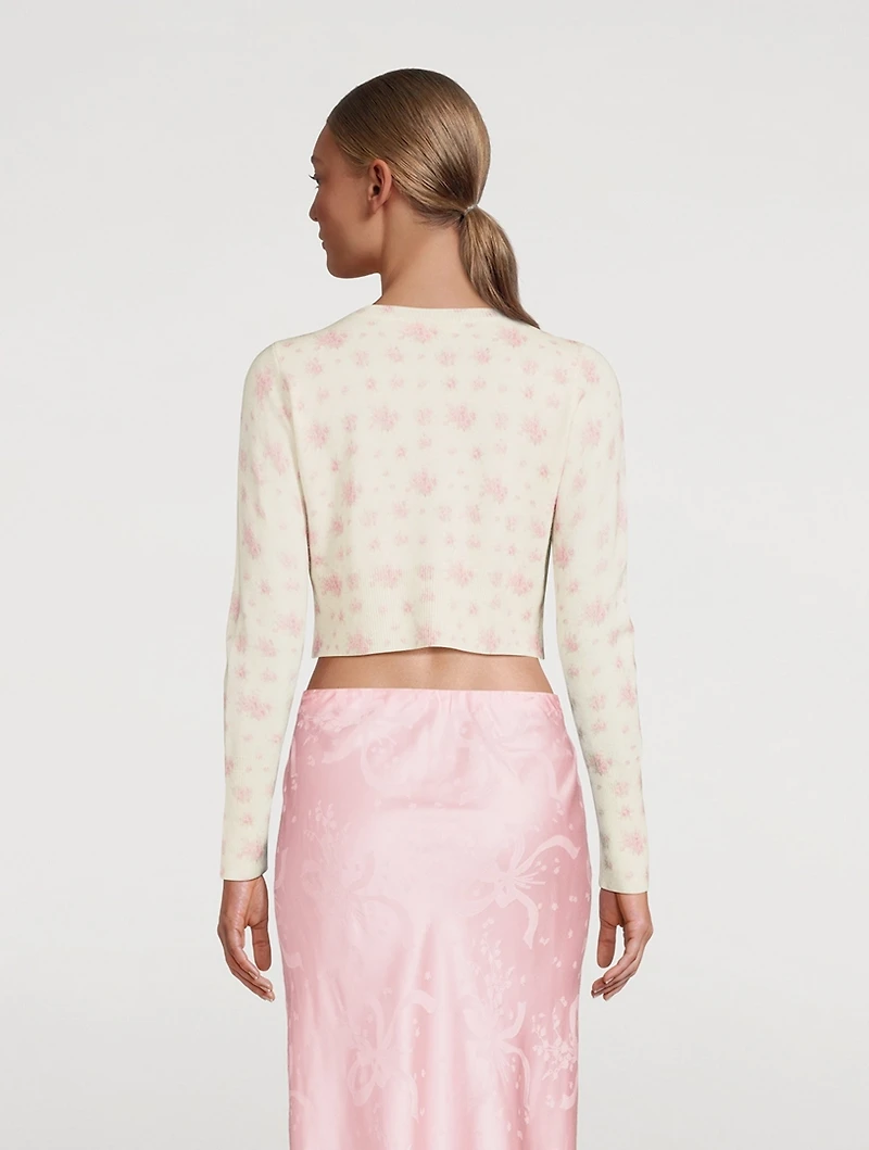 Adeanne Wool Sweater Floral Print