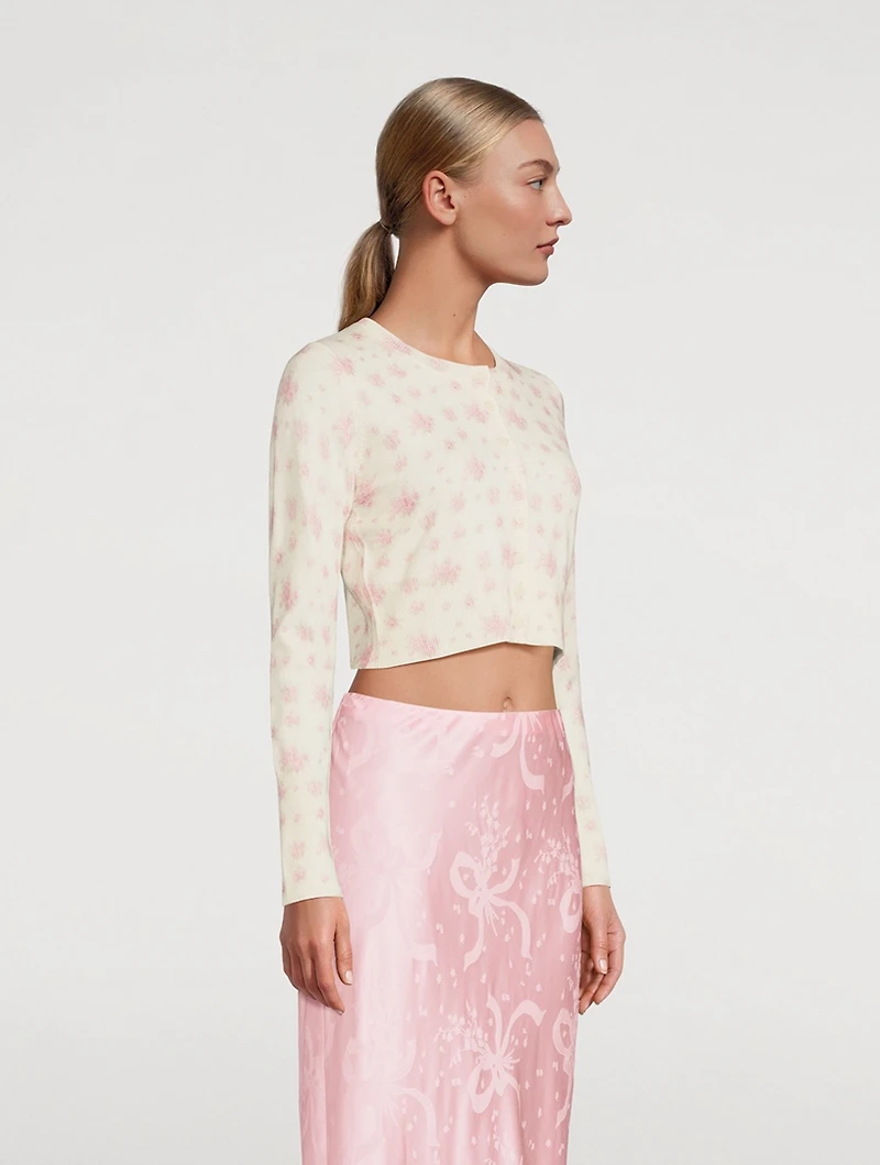 Adeanne Wool Sweater Floral Print