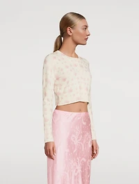 Adeanne Wool Sweater Floral Print