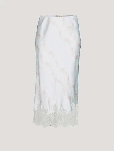 Malina Satin Slip Skirt Floral Print