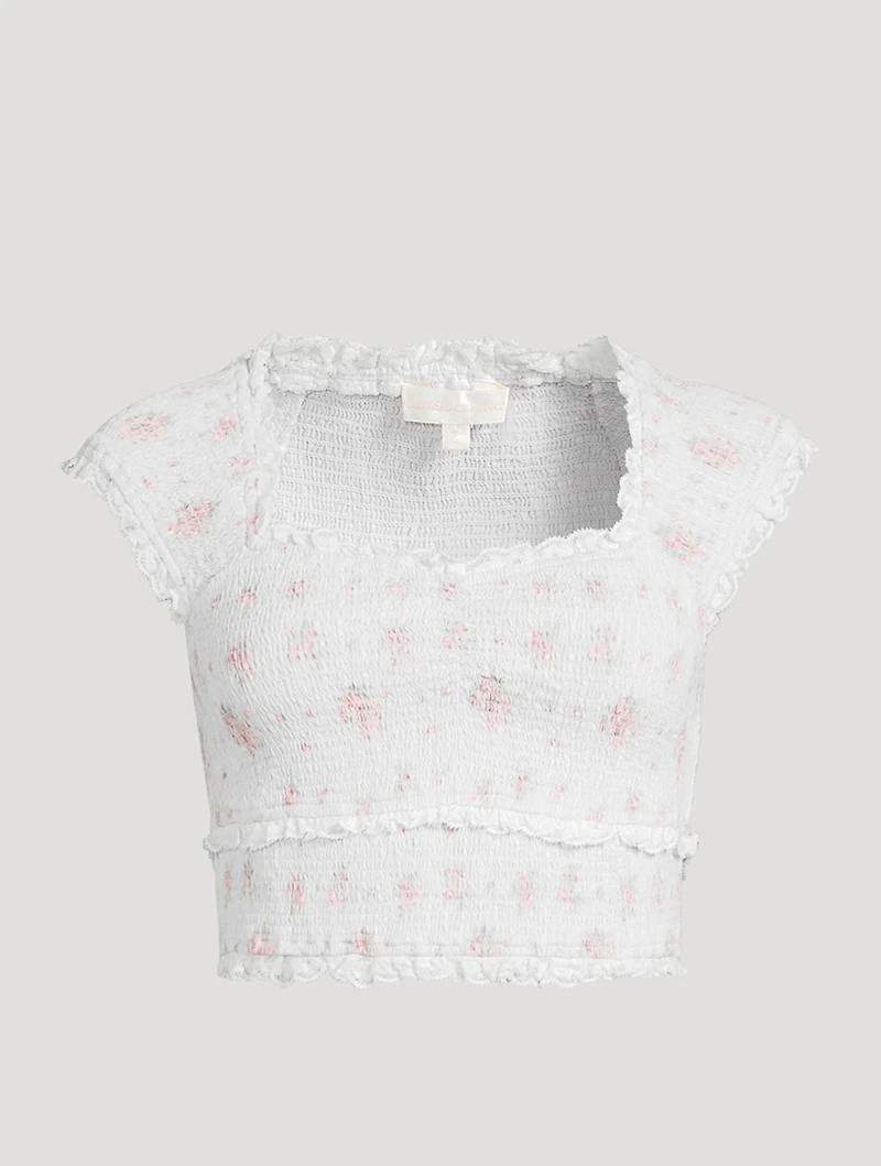 Cambron Smocked Top Floral Print