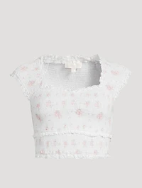 Cambron Smocked Top Floral Print
