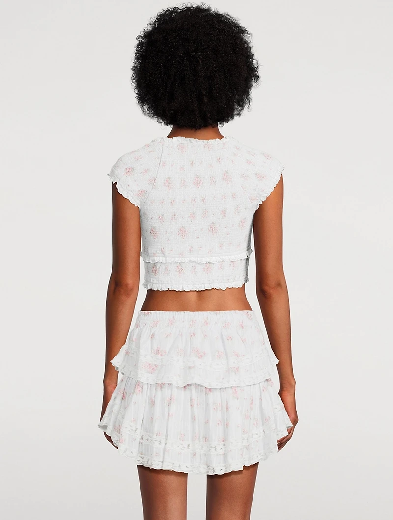 Cambron Smocked Top Floral Print