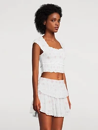 Cambron Smocked Top Floral Print