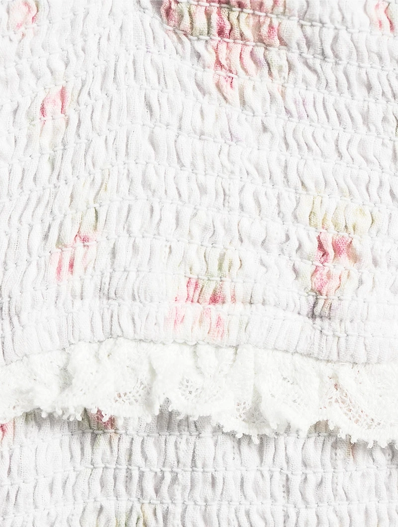 Cambron Smocked Top Floral Print