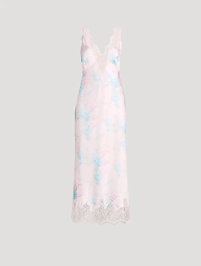 Serene Satin Slip Dress Floral Print