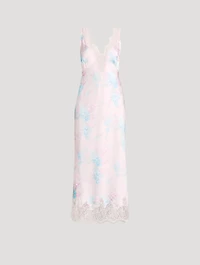 Serene Satin Slip Dress Floral Print