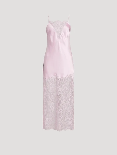 Amarissa Lace-Trimmed Satin Slip Dress
