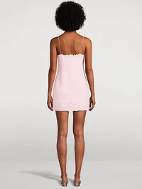 Meva Lace-Trimmed Tweed Slip Dress