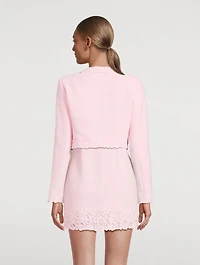 Leilana Lace-Trimmed Tweed Jacket