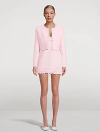 Leilana Lace-Trimmed Tweed Jacket