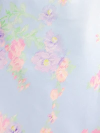 Castle Satin Slip Skirt Floral Print