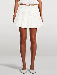 Viro Mini Skirt Floral Print