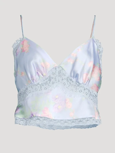 Spritely Satin Cami Floral Print