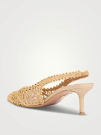 Kahlo Raffia Slingback Pumps