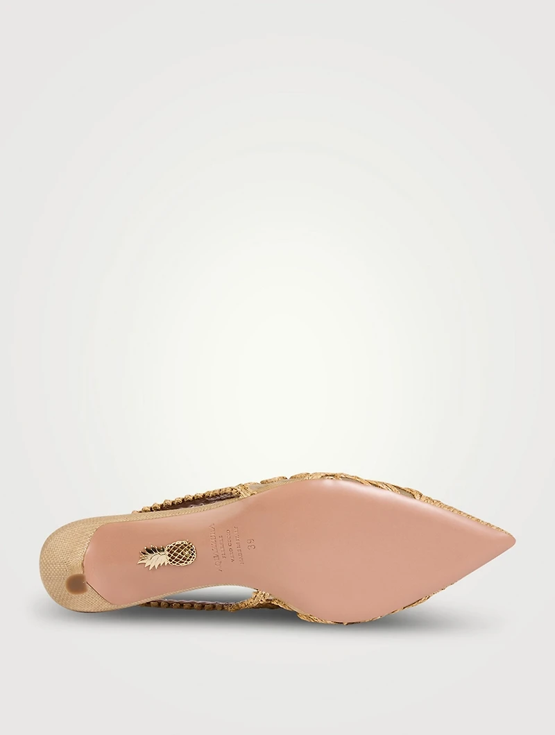 Kahlo Raffia Slingback Pumps