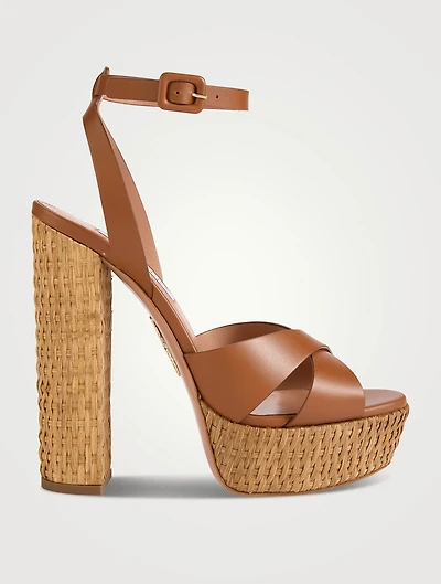 Sunseeker Leather Platform Sandals