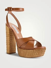 Sunseeker Leather Platform Sandals